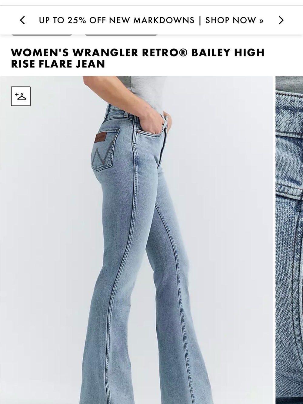 Wrangler Light Blue High-Rise Flare Jeans